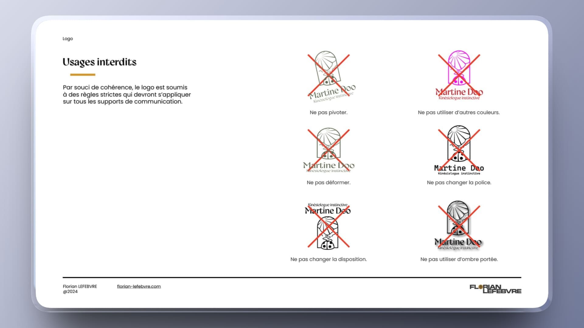 Règles d'usage du logo dans une charte graphique